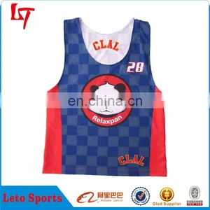 Factory Price OEM Service Custom Dri Fit Sublimated Lacrosse Pinnies thumbnail-1