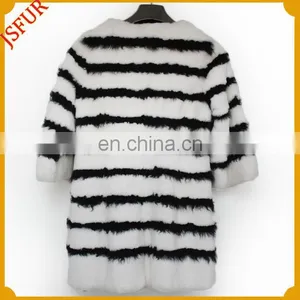 2015 Elegant Winter Coat With Round Collar Women's New Design Fur Coat With 100% Real Rabbit Fur thumbnail-4
