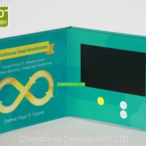 Factory Custom 7 Inch LCD Touch Screen Video Brochure/digital Video Card/video Christmas Greeting Card thumbnail-1
