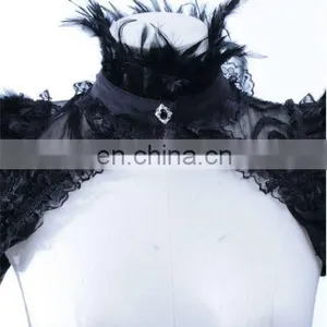 Gothic Shrug Bolero Jacket With Trumpet Sleeves thumbnail-3
