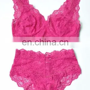 Multi Color Transparent Full Lace Bra Panty Set thumbnail-1