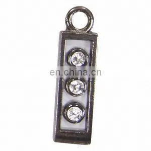 Promotional Rhinestone Pull Slider,Made of Alloy,Sized 30x8mm,OEM Orders Welcomed thumbnail-1
