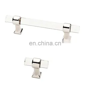 5" Lucite Acrylic Modern Cabinet Handle Pull Furniture Door T Bar Knobs and Pull Handles Golden ,acrylic Handle thumbnail-5