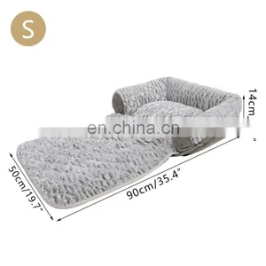 Pet Mat Cushion for Dogs and Cats-Snuggly Orthopedic Sleeper With More Filling on 3 Sides-Nonslip and Waterproof Bottom thumbnail-2