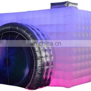 Best Wedding Party Decoration Portable Photo Booth White Mobile Inflatable Cube LED Photo Booth thumbnail-5