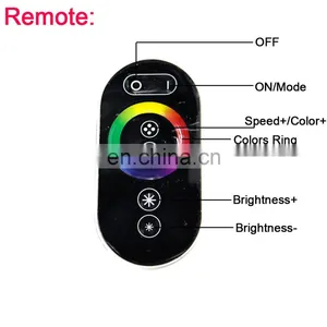 Беспроводной RF сенсорный панельный RGB LED-контроллер с пультом дистанционного управления на 8 кнопок для RGB LED-ленты 5050, DC12-24V thumbnail-3
