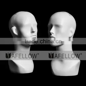 Abstract Fiberglass Men Head Mannequin H1110 thumbnail-5