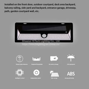 IP65 Waterproof PIR Motion Sensor Solar Wall Mounted Light 118 LEDS Outdoor Solar Lamp For Garden Street Light Cold Lighting thumbnail-2