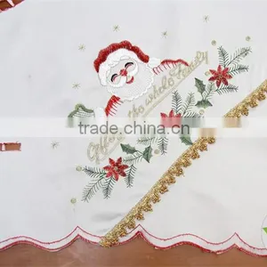 2015 China Hot Christmas Golden Ribbon Brocade Santa Claus Wholesale Christmas Jacquard Fabric for Tablecloth thumbnail-2
