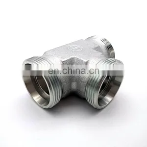 Adjustable High Pressure Thread O-ring Quick Coupling Tee Carbon Steel Pipe Joint Fitting thumbnail-5