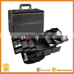 Aluminum Makeup Case Cosmetic Train Storage Trays Lock Cosmetic Jewelry Travel Carry Case,hairdressing Beauty Artist Vanity Case thumbnail-1