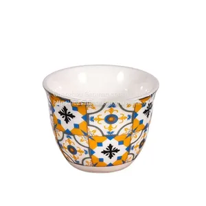 12pcs Cawa Cups Ceramic Arabic Coffee Cups New Bone China Cawa Cups With Color Box thumbnail-2