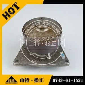 Genuine Komatsu WA430-6 Loader SAA6D114 Engine Water Pump 6743-61-1531 thumbnail-3