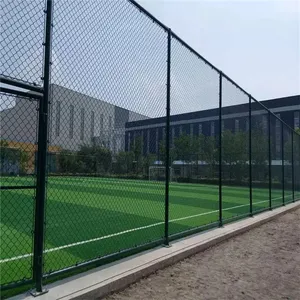 PVC Diamond Mesh China Manufacturers Chain Link Fence Used for Chain Link Football Fence thumbnail-1