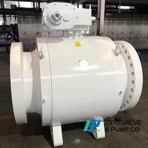 API6D Pipeline Flange End Forged Steel Fully Welded Trunnion Ball Valve thumbnail-1