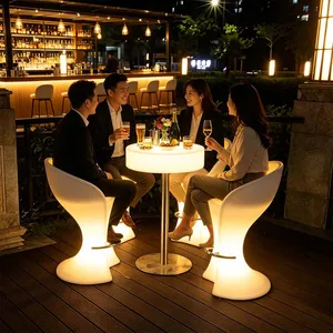 Modern Home Bar Rotomolding LED Bar Chair-Waterproof Portable Outdoor Event Party Club RGB 16-color Changing LED Illumination thumbnail-4
