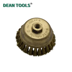 Non Sparking Knot Wire Cup Brush for Industrial Cleaning,Non-Sparking Knotted Wire Cup Brush,Rust Removal,Paint Removal thumbnail-3
