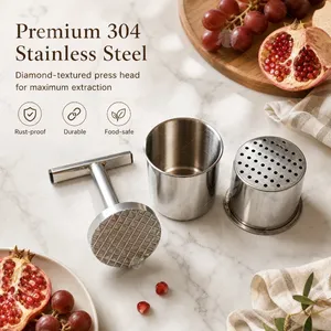 T‑Handle Manual Press, Stainless‑Steel Fruit Wine Juicer, Household Fresh Fruit Pressing Tool for Pomegranates and Grapes thumbnail-4