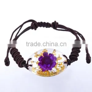 Lovely Souvenir Real Flowers Resin Fashion Bracelet thumbnail-1