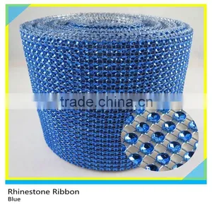 Orange Plastic Rhinestone Mesh 10 Yards 24 Rows Rhinestone Diamond Round Ribbon Roll thumbnail-5