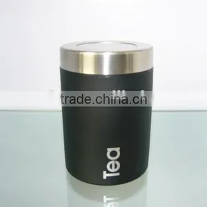 4" Stainless Steel Canister With Visible Lid thumbnail-1