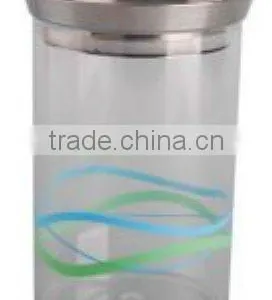 Fashion Plastic Canister (Wave Pattern) With Electroplated Lid Different Sizes Available thumbnail-1