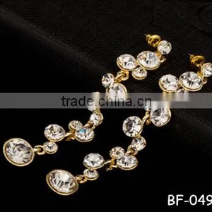 Wholesale Alloy Long Flower Earrings Set Auger Bridal Accessories,new Style Earrings thumbnail-1