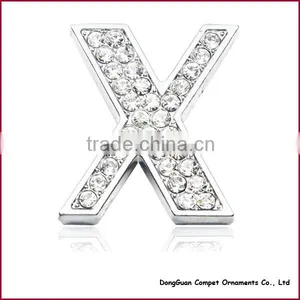 Diy Pet Collar Accessories Alloy Alphabets 30mm Full Rhinestone Slide Letters thumbnail-4