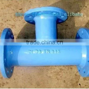 ISO2531 DI Flanged Tee Pipe Fitting With High Quality thumbnail-1