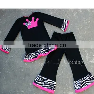 Zebra Striped Girls Dress Sets,children Ruffle Pants Set,tops Baby Loose Pant Outfit,toddler Daily Clothing Set thumbnail-5