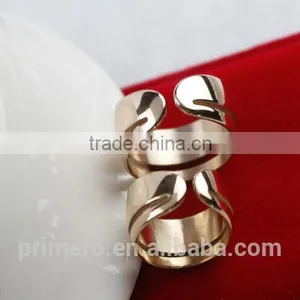 Fashion Style Korean Master's Sun 18K Rose Gold Stainless Steel Ring Jewelry For Women thumbnail-2