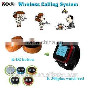 Restaurant Bar Hotel Coffee Shop Used 2-button Caller Wireless Restaurant Pager System thumbnail-1