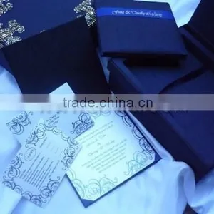 Royal Blue Luxury Box in Gold Hand Embroidery thumbnail-2