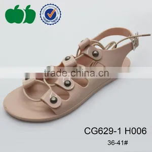 Fashion Ladies Latest Summer Flat Pvc Crystal Plastic Sandals thumbnail-3