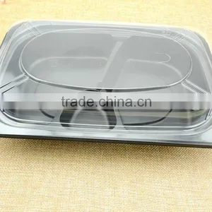 PP Plastic Disposable 3 Compartment Microwave Safe Takeaway Food Container Lunch Tray thumbnail-3