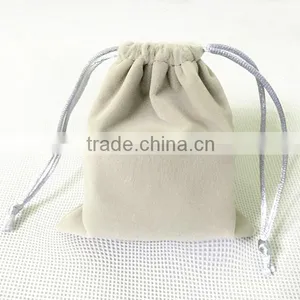 Custom Logo Embossed Drawstring Velvet Jewelry Pouch thumbnail-5