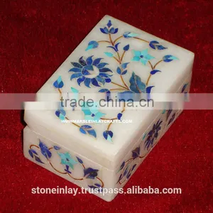 Antique Marble Inlay Jewellery Box thumbnail-1