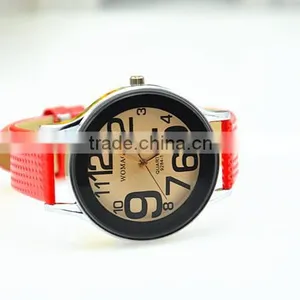 Brown Glass Lady Big Numbers Fashion Design Wrist Watch Women thumbnail-4
