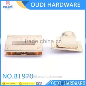 New Design Company Requare Own Zinc Alloy Custom Square Handbag Lock thumbnail-4
