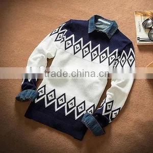 Wholesale Round Collar Jacquard Long Sleeve Show Thin Sweater for Japan Style Sweaters thumbnail-1