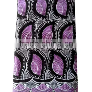 Latest Heavy Cotton Lace Fabric Embroidery/wholesale African Lace Fabrics Tulle Quality Choice thumbnail-4