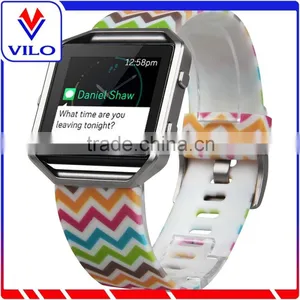 Customized Pattern Silicone Replacement Watch Band Wrist Strap For Fitbit Blaze Smart Watch thumbnail-5