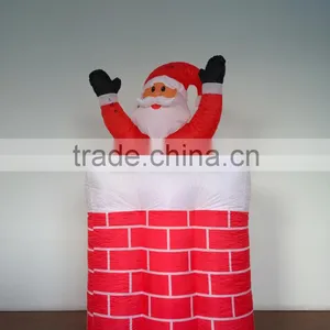 DJ-XT-35 Movable Santa Claus Inflatable in the Chimney Festival Decoration Lights thumbnail-2