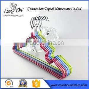Fashion Custom Hot Selling Pvc Coating Colorful Metal Hanger Quality Choice thumbnail-1