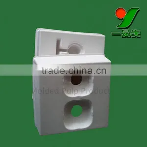 100% Biodegradable Sugarcane Molded Paper Pulp Tray. Composable Earphone and Headphone Packaging Trays thumbnail-1