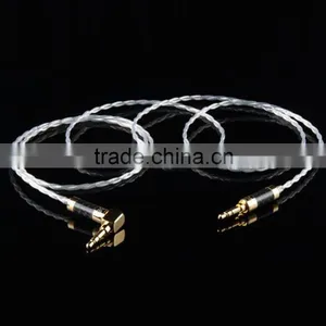 Custom 3.5MM Stereo Cable High Performance AUX Cable Silver Plated 3.5mm Audio Cable thumbnail-3