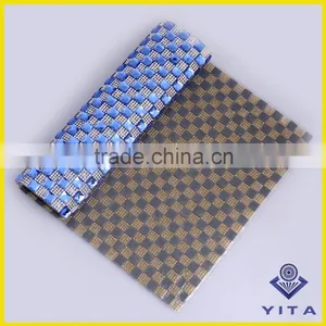 New Fashion Blue Hot Fix 8*8 Glass Crystal Rhinestone Sheet for Bags thumbnail-5