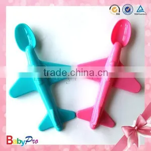2015 Hot Sale Colorful Airplane Shape Baby Spoon thumbnail-2