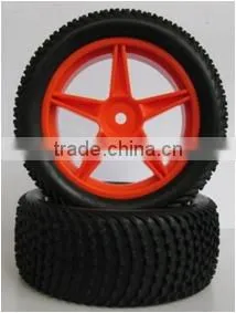 1/ 10 RC Buggy Car Tires and Wheel Rims thumbnail-1