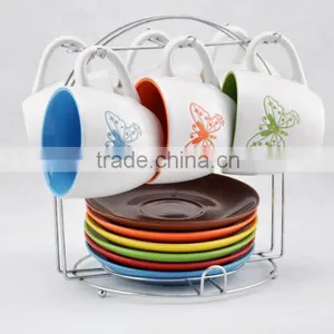 Super Quality Stoneware Coffee Cup and Saucer thumbnail-1